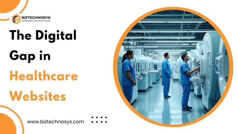 Healthcare website modernization showing digital gap in healthcare systems
